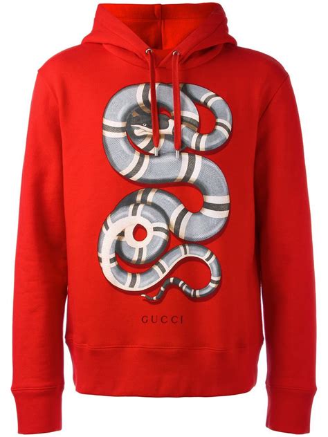 red and white gucci hoodie|Gucci snake hoodie.